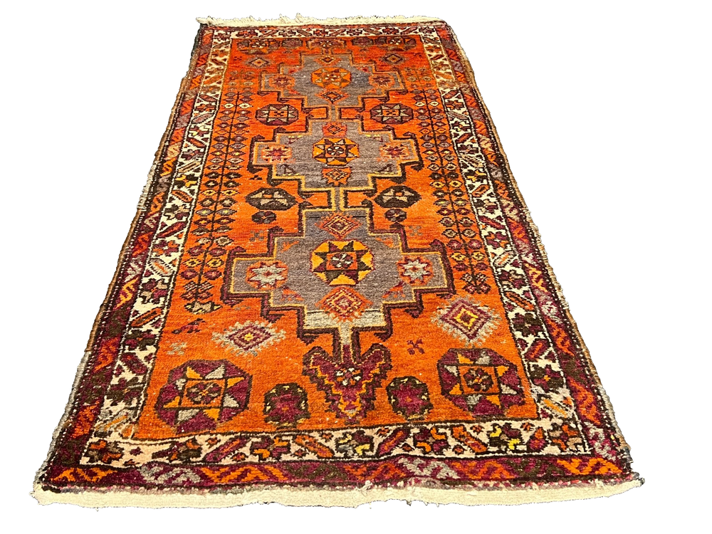Living room hand knotted Oriental carpet 190 x 92 cm carpet rug