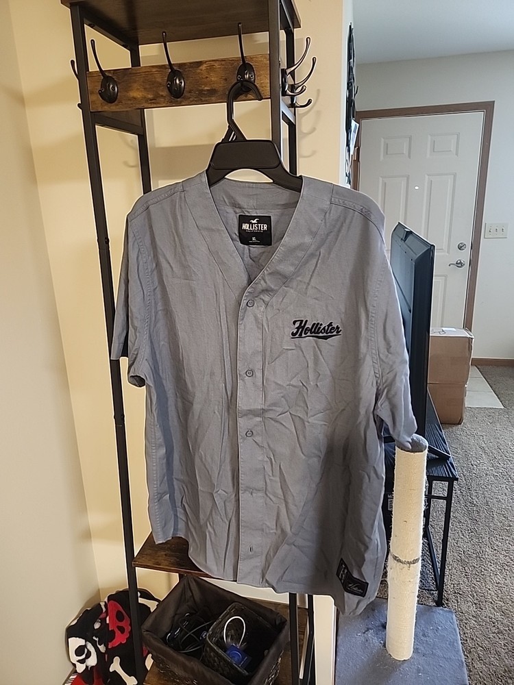 Hollister California Button Up Baseball T Shirt Size XL