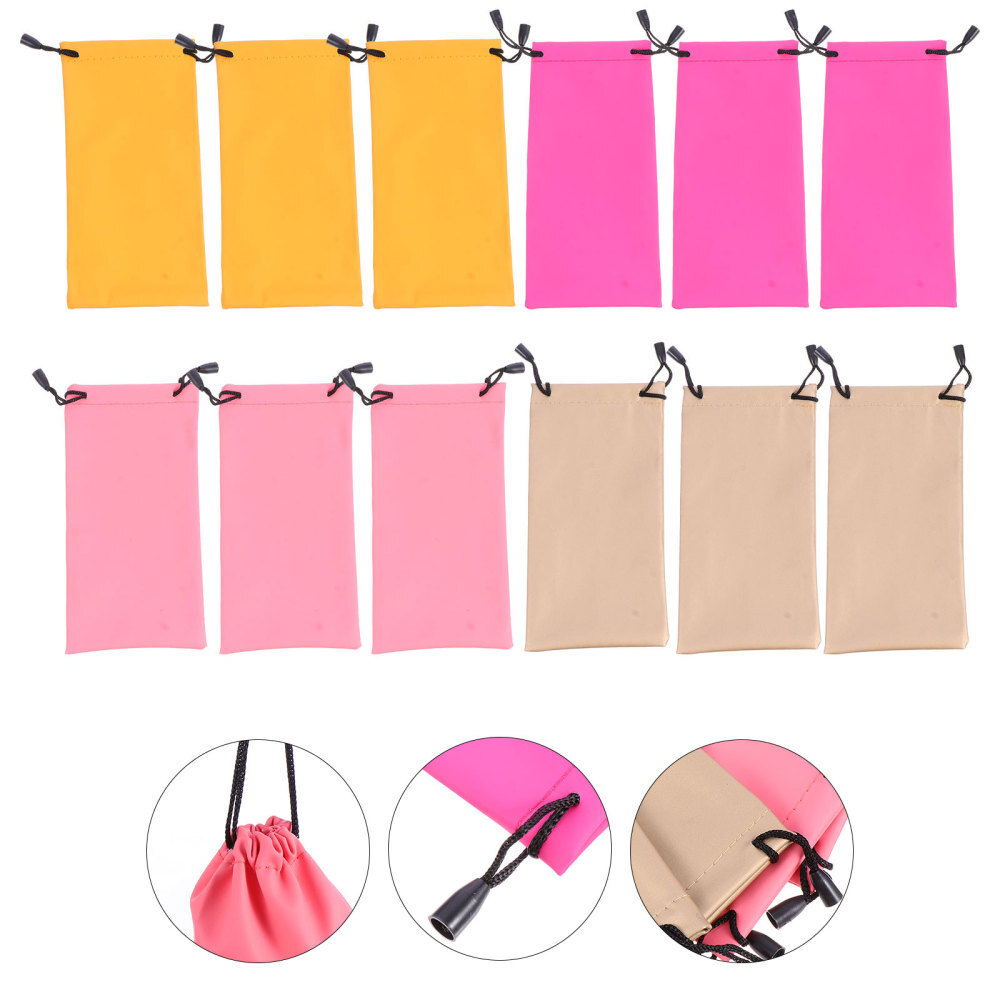 12Pcs soft eyeglasses case Glasses Cleaning Cloth Microfiber Sunglass