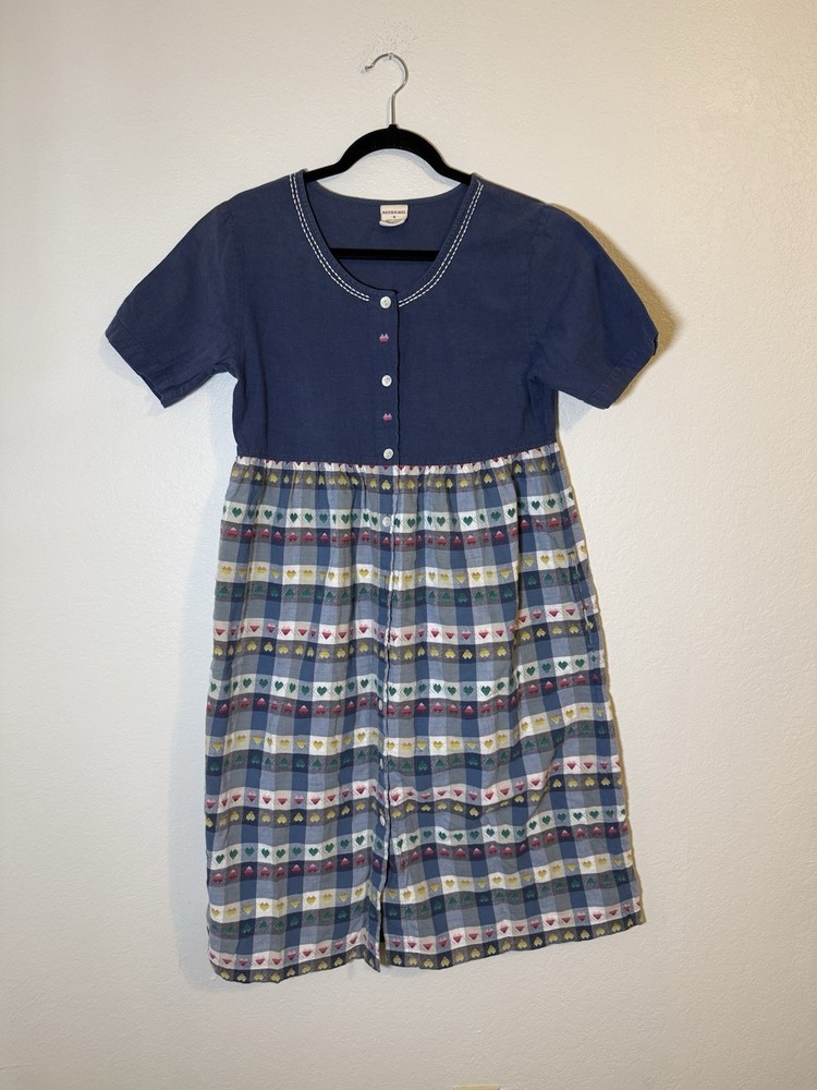 Vintage Grandmacore Betchamel Heart Print Dress Size Small