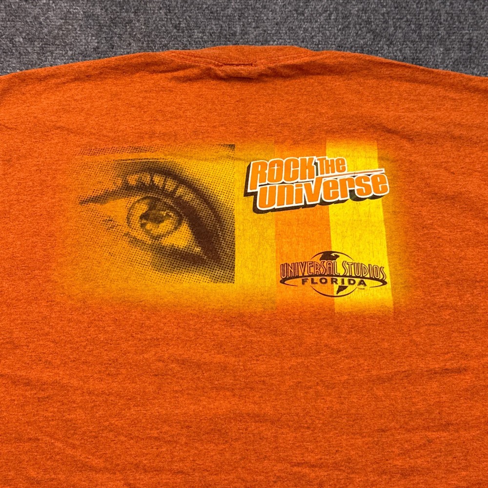 Vintage Universal Studios Rock the Universe T Shirt Adult Size Large Double Side