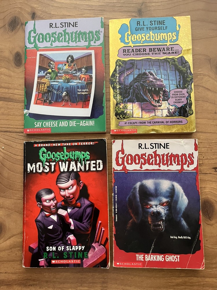 Goosebumps Books LOT Most Wanted Barking Ghost Say Cheese and Die-Again RL Stine