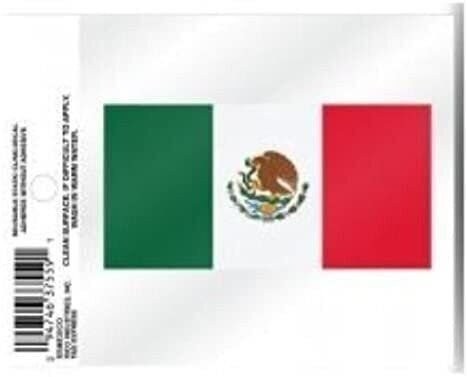 Mexico 3 Inch Static Cling, Full Clear Adhesive Backing, Easy Peel and Stick...