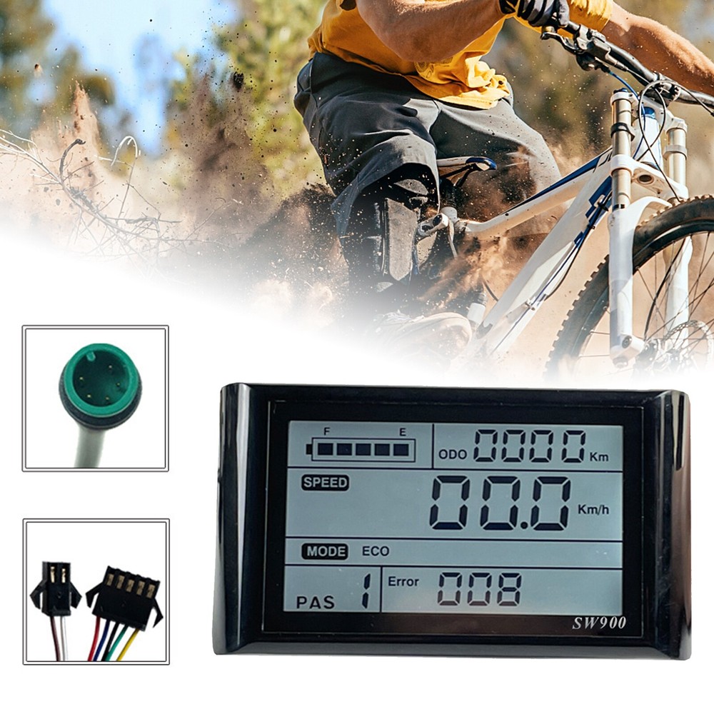 SW900 Display Meter Control Panel 24/36/48V LCD E-Bike Electric Bicycle Scooter