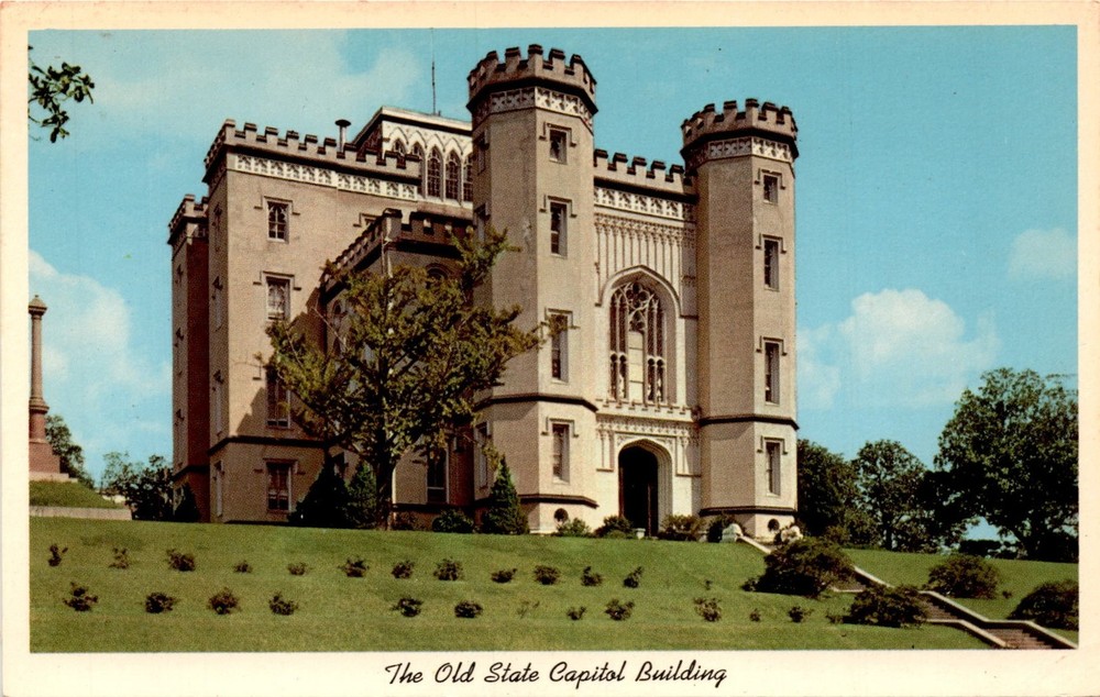 Old State Capitol Building, Bayou News Agency, Baton Rouge, Louisiana, Postcard