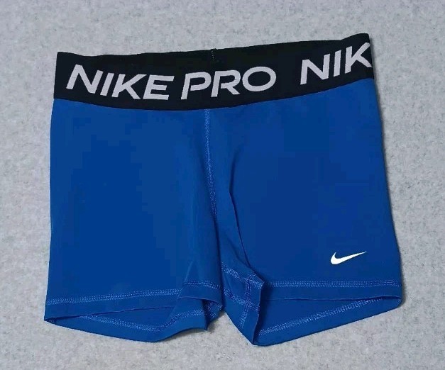 Nike Pro Dri Fit Spandex Training Shorts Womens Medium Blue Compression