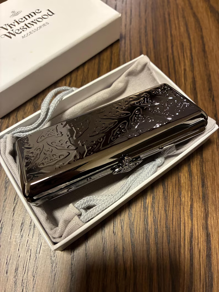 Vivienne Westwood Relief Cigarette Case Silver Color