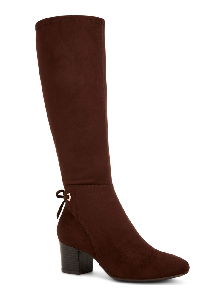CHARTER CLUB Womens Chocolate Brown Grommets Jaccque Almond Boots Shoes 7.5 M