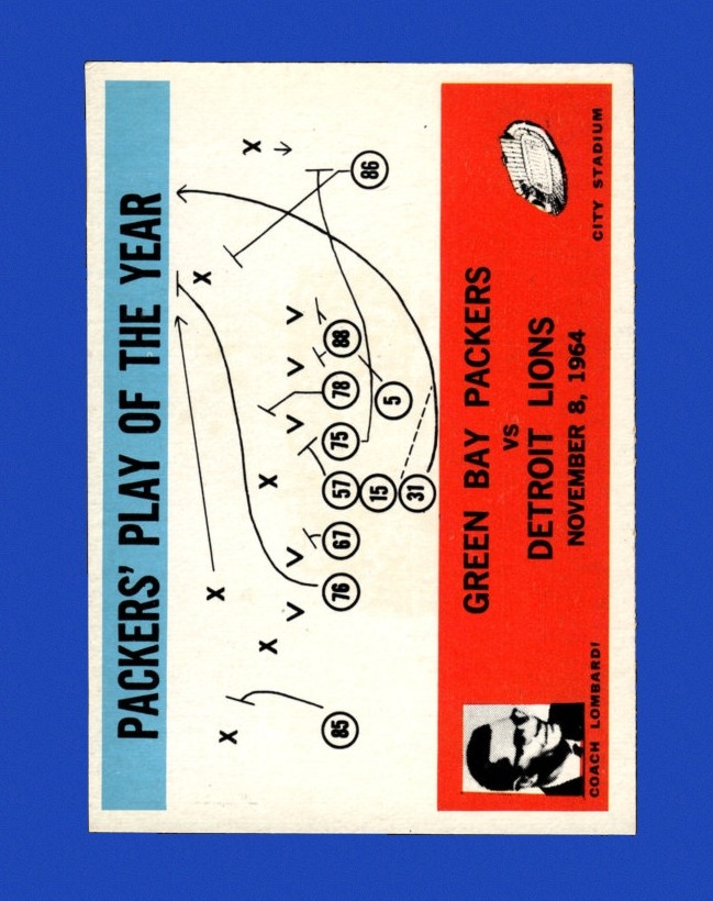 1965 Philadelphia Set-Break # 84 Green Bay Packers Play EX-EXMINT *GMCARDS*Consign with Greg Morris Cards