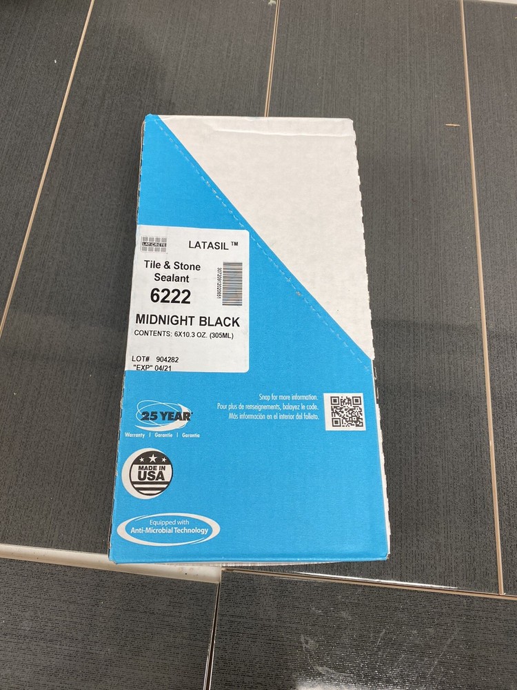Laticrete Latasil - Tile & Stone Silicone Caulk Sealant - Black - (6 x 10.3 OZ.)