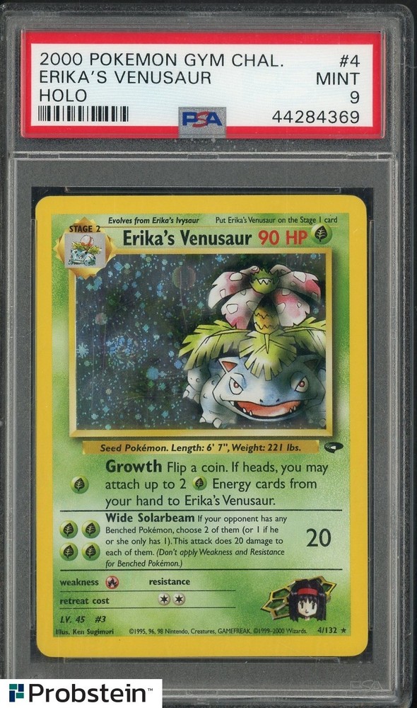 2000 Pokemon Gym Challenge #4 Erkia's Venusaur Holo PSA 9 MINTPROBSTEIN is actively accepting consignments !!