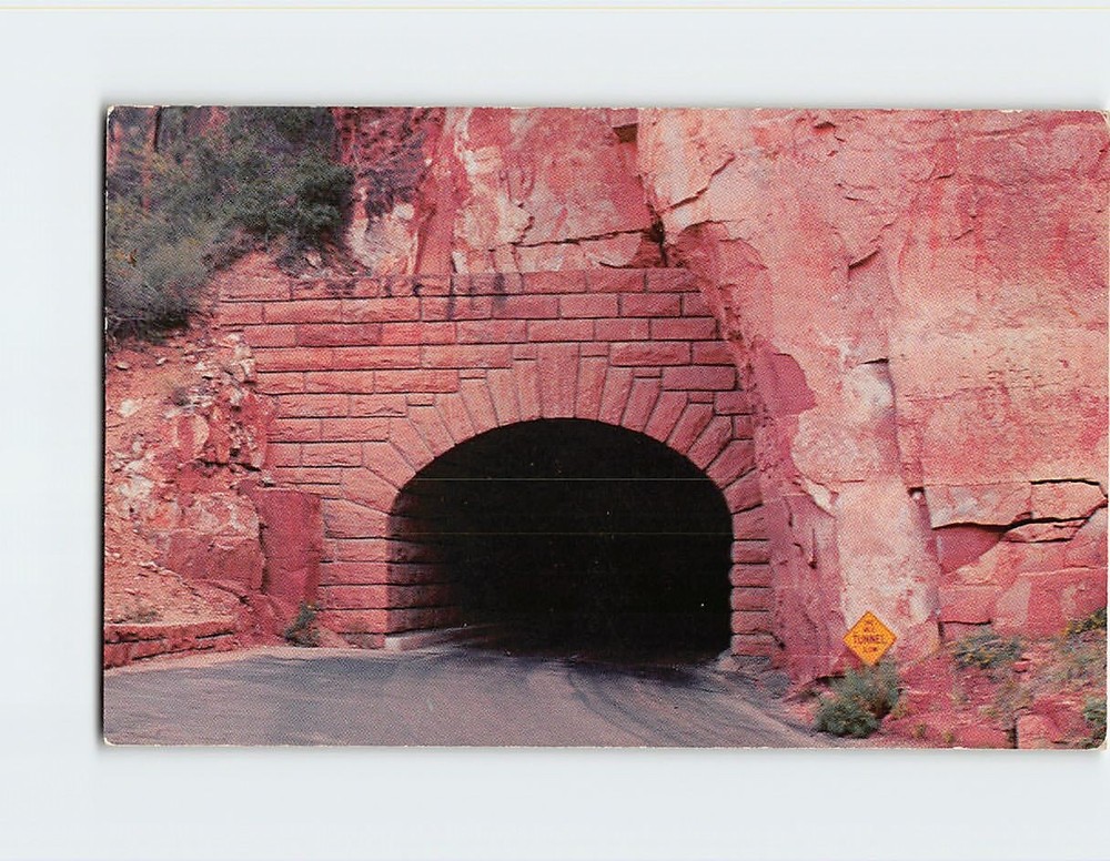 Postcard Entrance to Zion Tunnel Zion National Park Utah USA