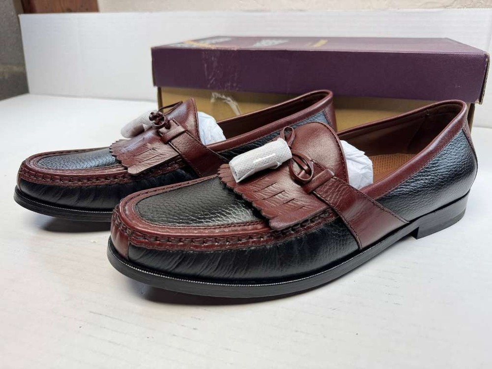 Johnston & Murphy Aragon II Kiltie Tassel Loafer Dress Casual Shoe, 14 M Black S