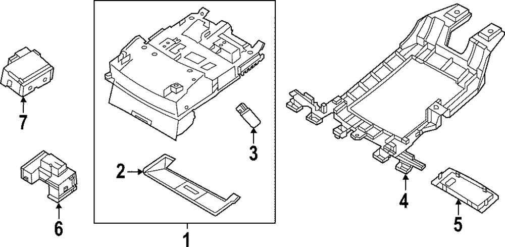 Genuine Nissan Map Lamp Assembly 26430-6RR0B