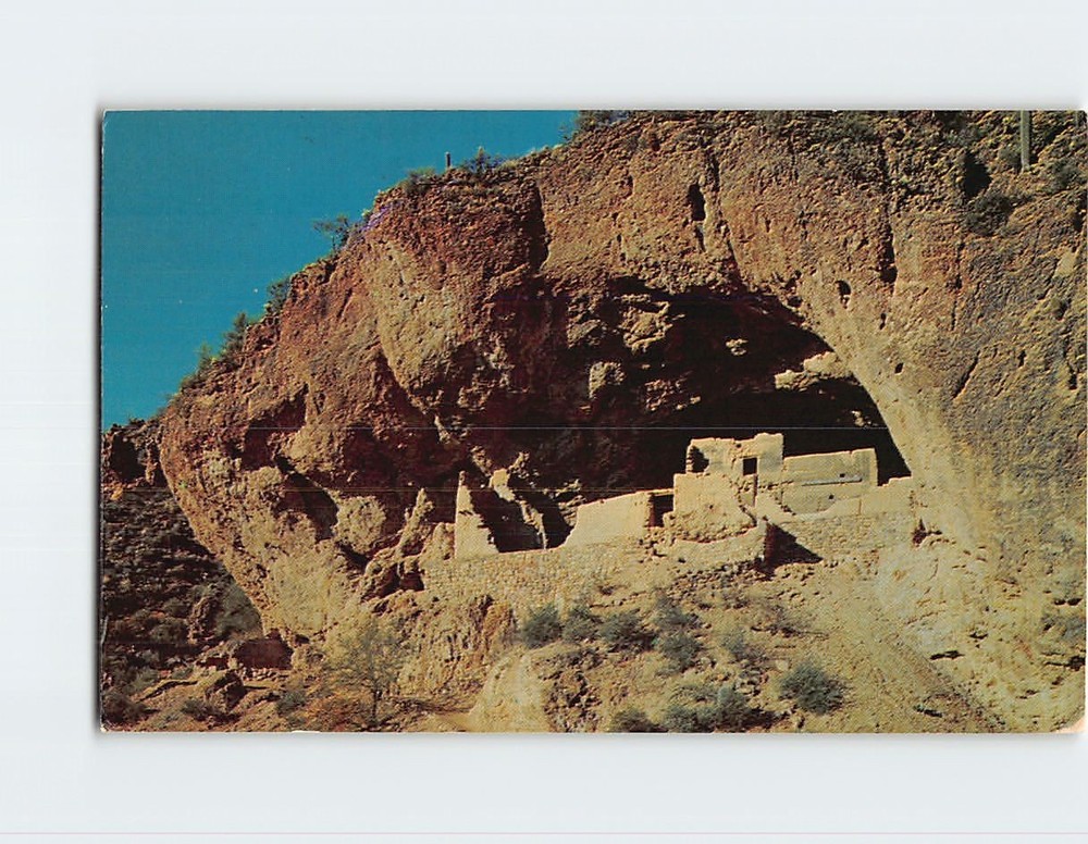 Postcard Prehistoric Indian Cliff Dwelling Tonto National Monument Arizona USA