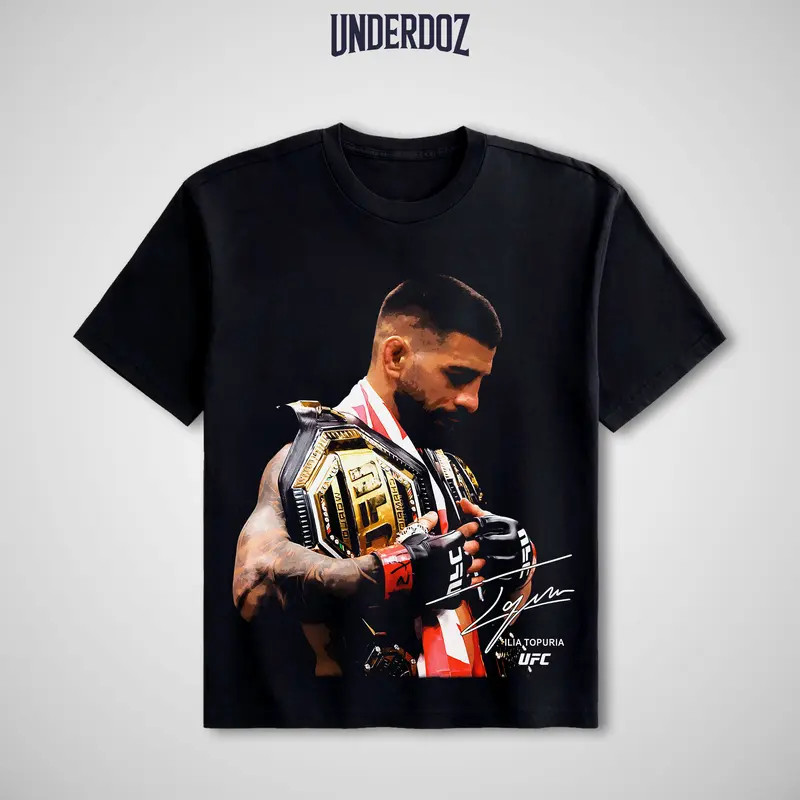 MMA Fighters Graphic Tee Combat Sports l Ilia Topuria T Shirt