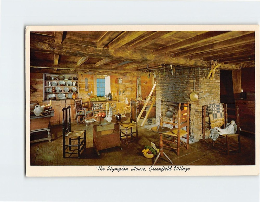 Postcard The Plympton House Greenfield Village Dearborn Michigan USA