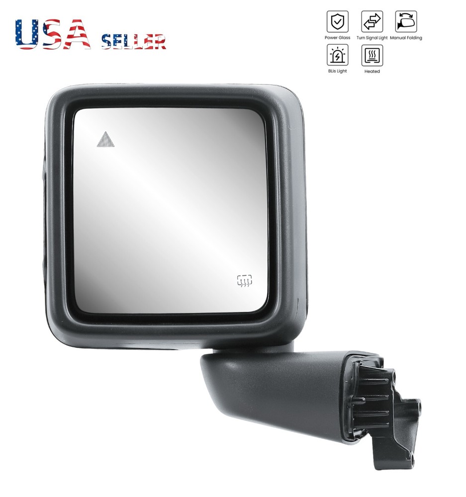 Driver Left Side Mirror Power with BLIS for 18-25 Jeep Wrangler Gladiator