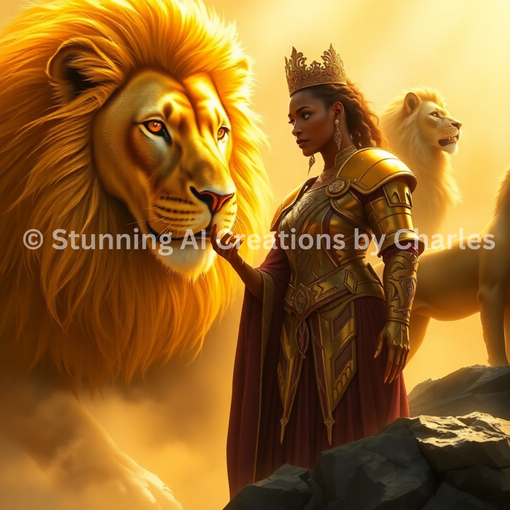 High-Resolution Lion Digital Art for Wall Décor, Wallpaper, and Backgrounds