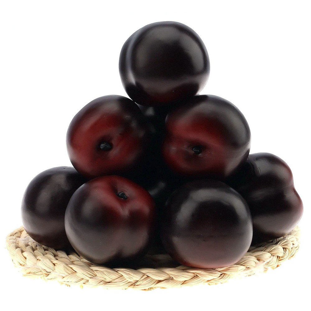 8 PCS Artificial Realistic Brin Plum Fake Fruit Home Party Decoration Props