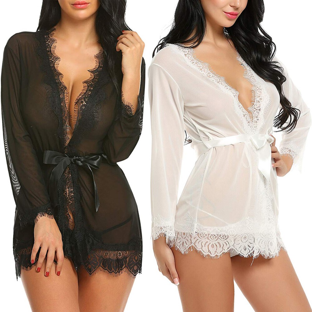 Women's Sexy Lingerie Sleepwear Babydoll Underwear Lace Dress G-String Nightwear
