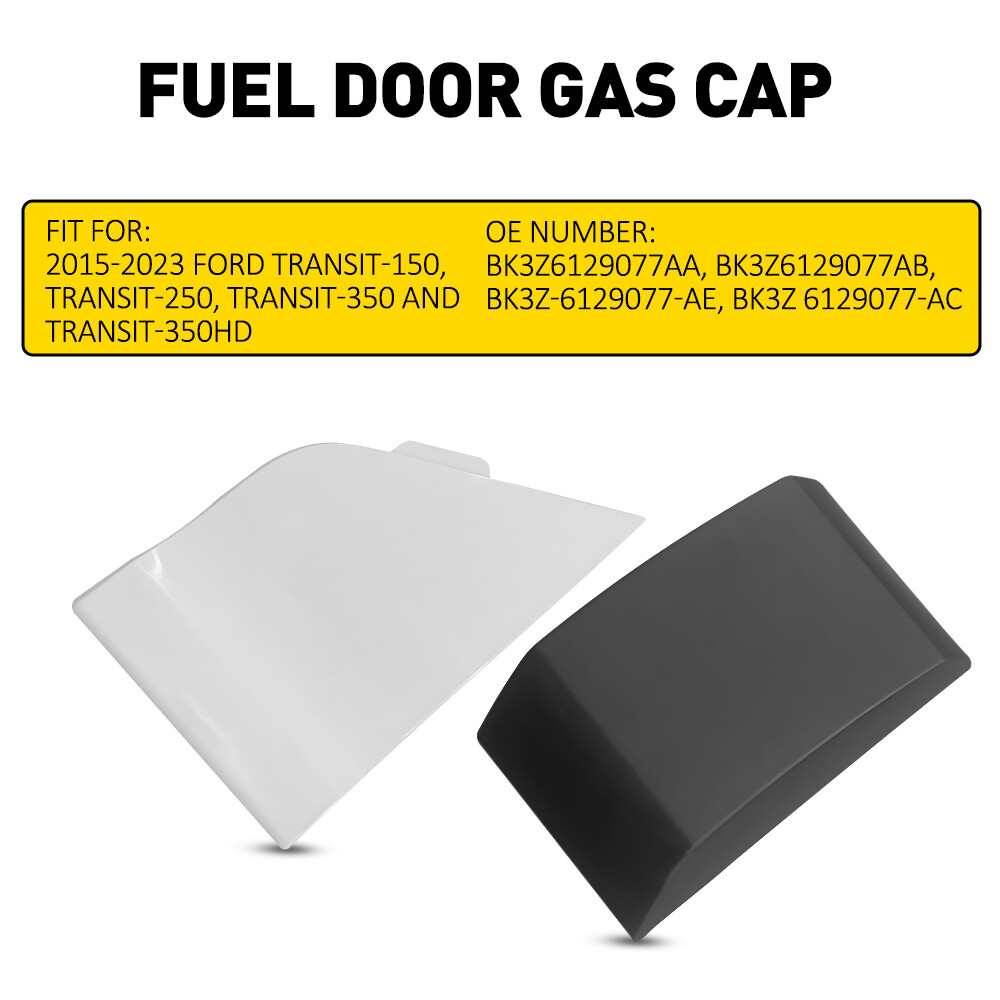 2PCS Upper+Lower Fuel Door Gas Cap Hatch Cover For 2015-2019 Ford Transit-150