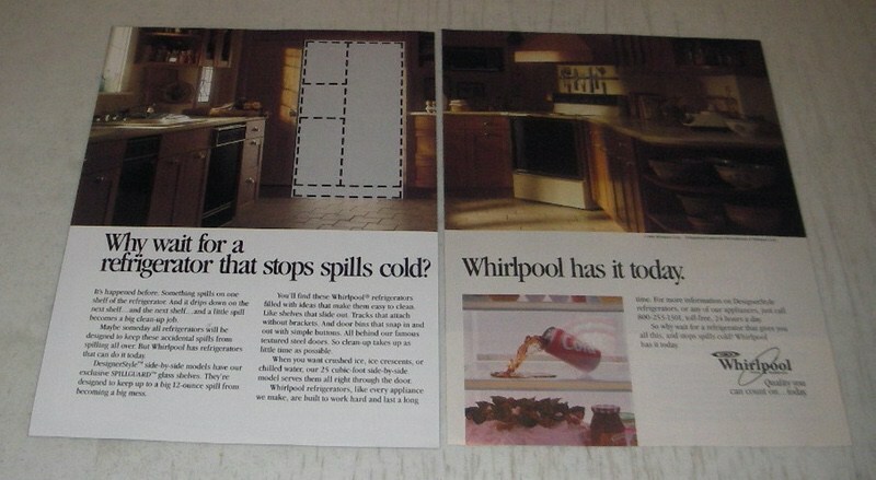1990 Whirlpool DesignerStyle Refrigerators Ad - Why wait