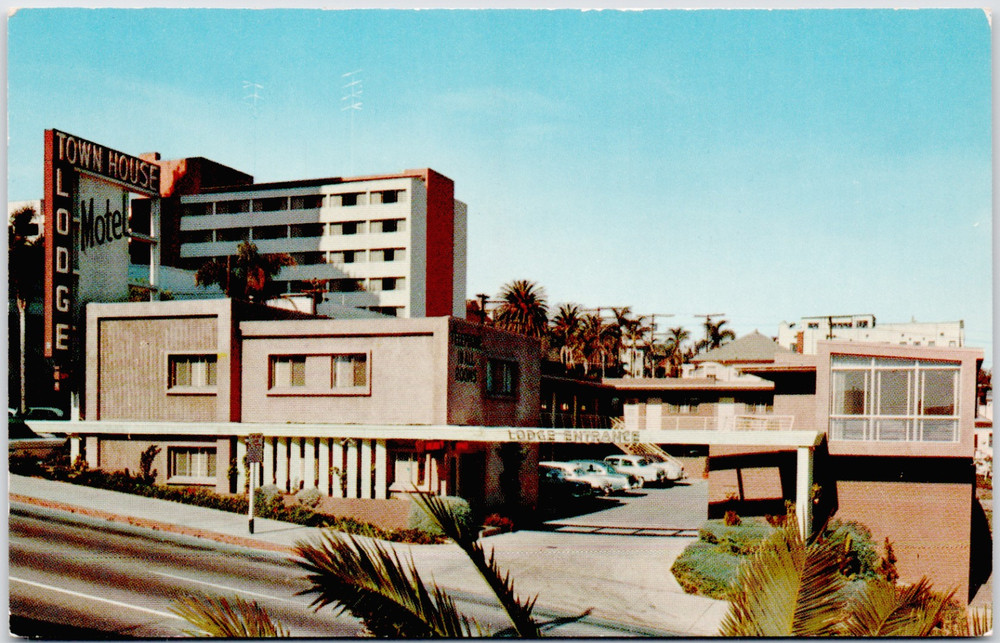Town House Lodge San Diego California Hotel Motel Inn 1960s Postcard