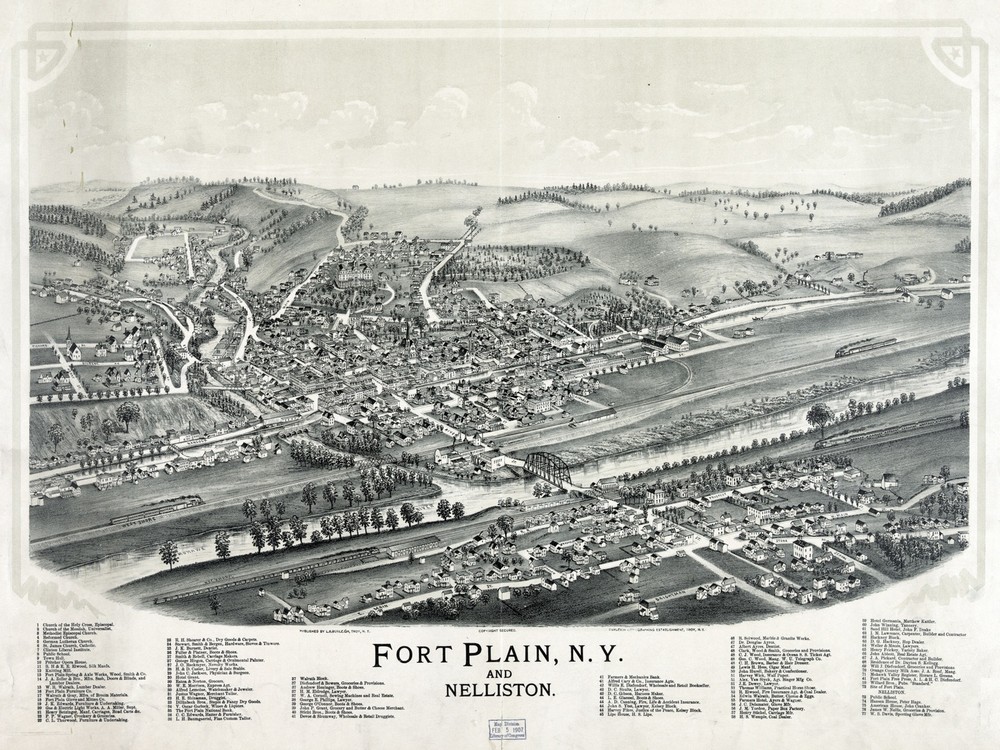 Decorative Poster.Room wall Art Design. Fort Plain and Nelliston, N.Y. 2754