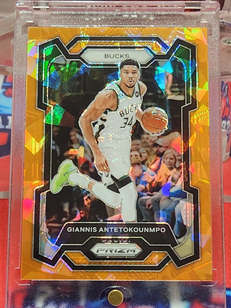 Giannis Antetokounmpo 2023-24 Panini Prizm #103 Orange Ice Prizm MT-NT Bucks NBA