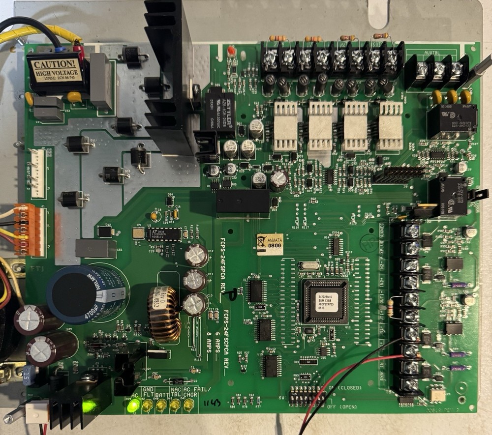 Fire-Lite/ Notifier FCPS-24FS8 8 Amp NAC Power Supply Board. USED. Tested. Works