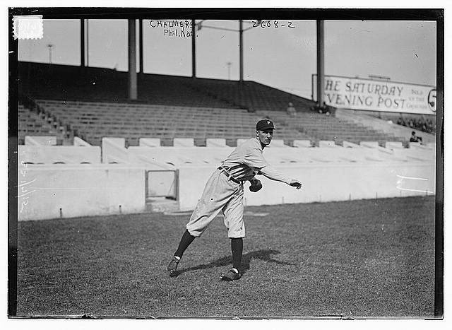 Polo Grounds New York NY George Chalmers 1914 Philadelphia NL Baseball Pitcher