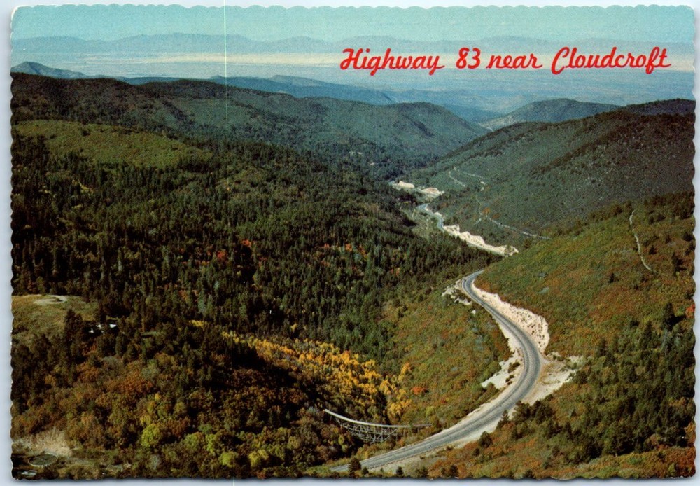 Postcard - Highway 83 from Alamogordo to Cloudcraft, New Mexico