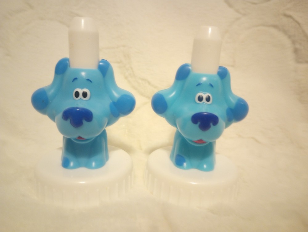 Good 2 Grow Juice Toppers - Blue's Clues Blue Puppy Set Of 2 Lot Bundle