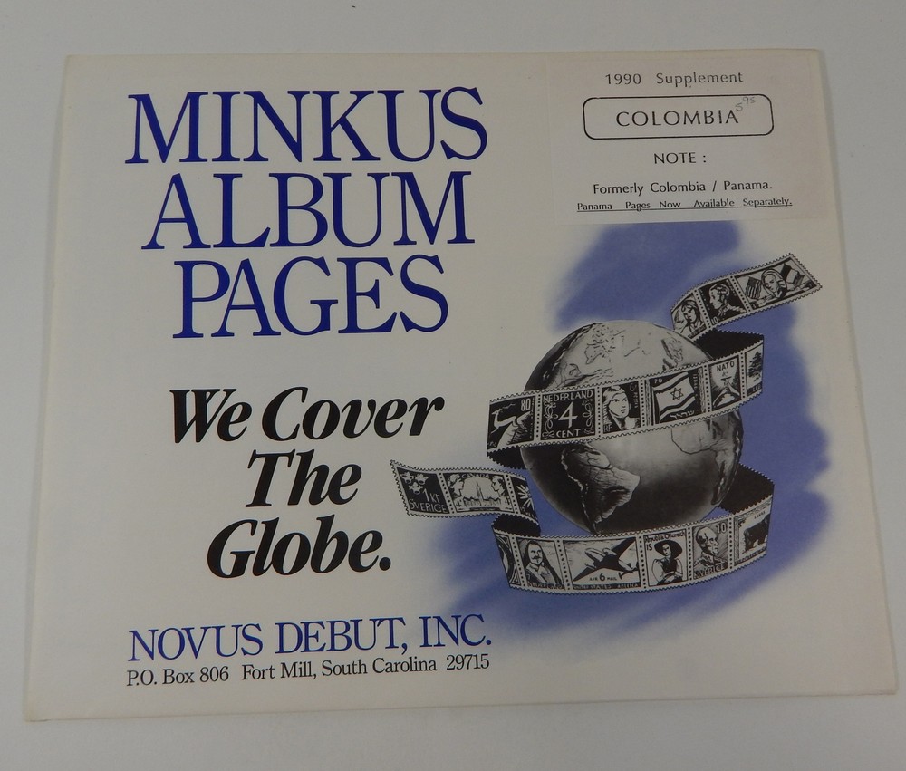 Minkus Colombia 1990 Supplement Stamp Album Pages