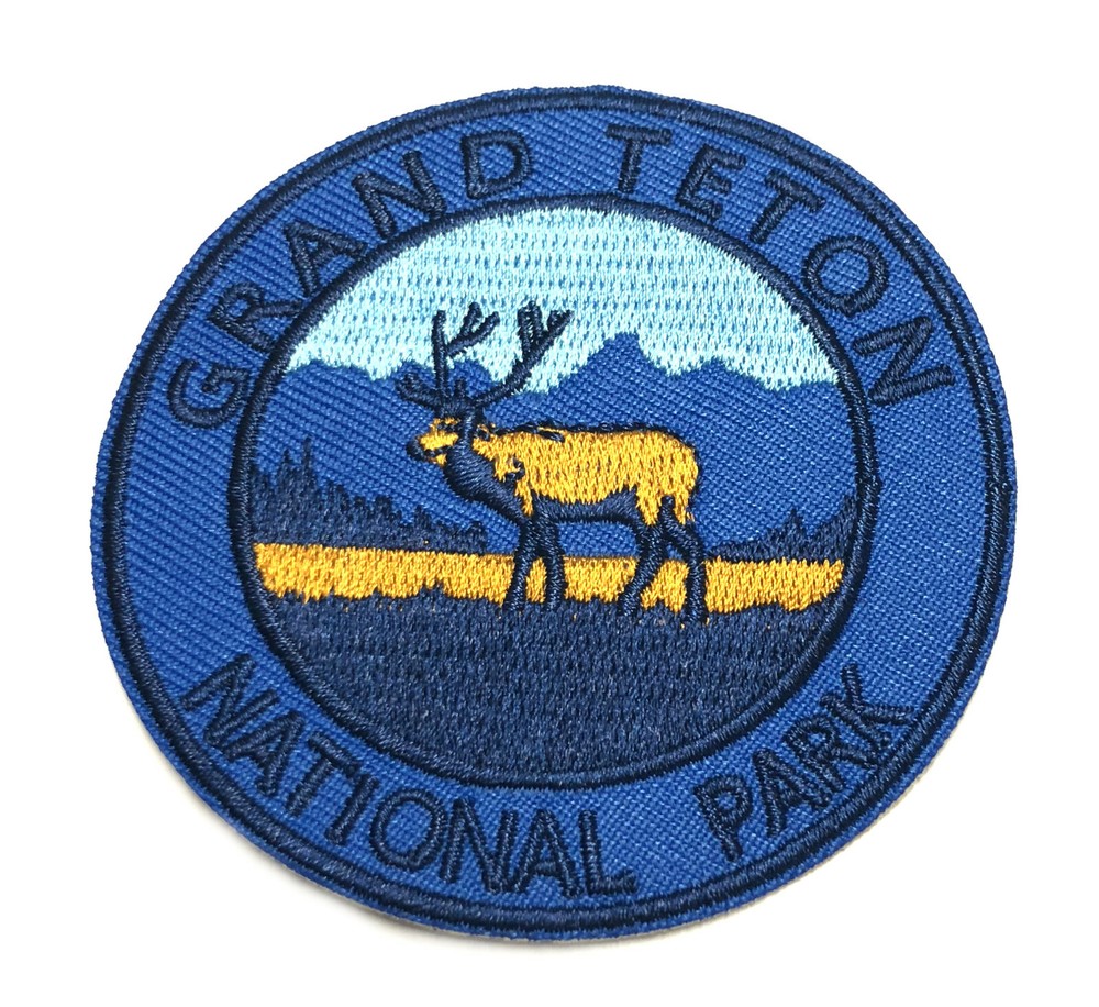 Grand Teton National Park Patch Embroidered Iron-on Applique Travel Souvenir