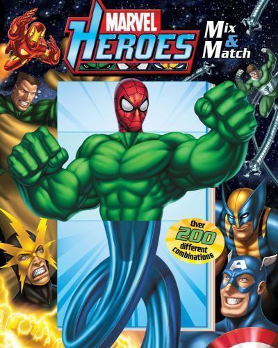 Marvel Heroes Mix and Match by Michael Teitelbaum (2007, Children's Board Books)