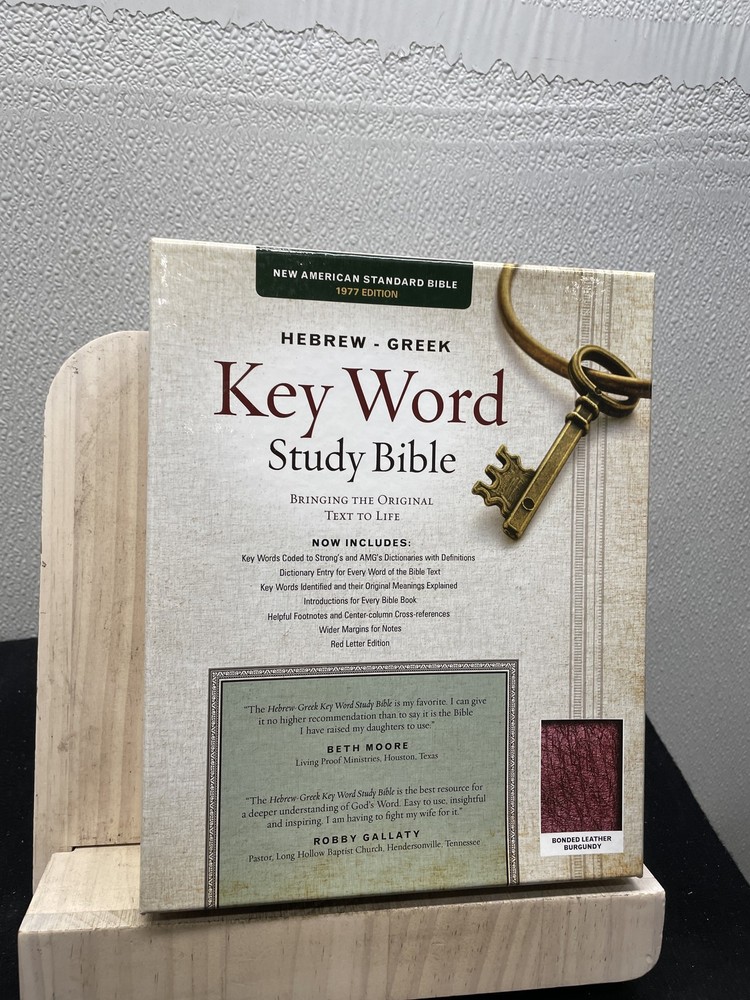 Hebrew- Greek Key Word Study Bible Burgundy Leather NASB 1977 Edition
