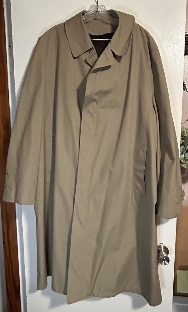 Vintage London Fog Towne Mens Trench Coat 46 REG Khaki