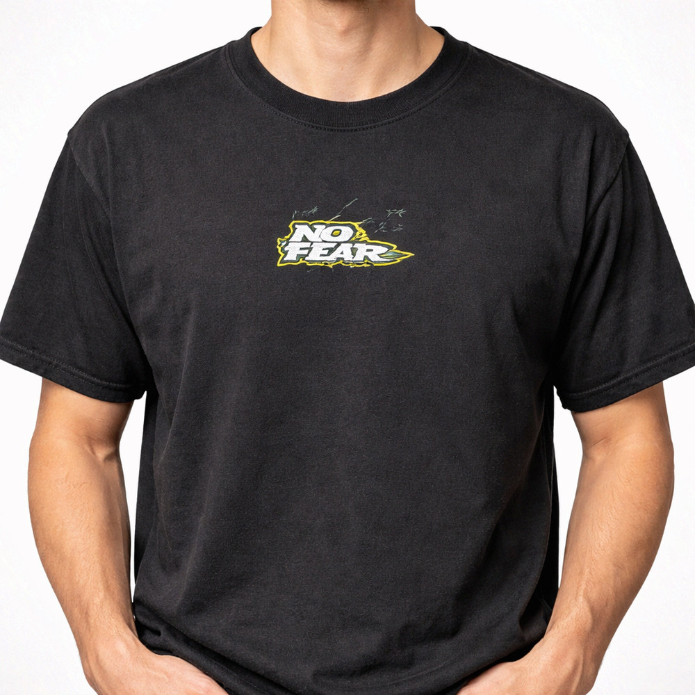 Vintage Y2K Bold Graphic Tee Black Heavyweight Skater Style Unisex S-3XL