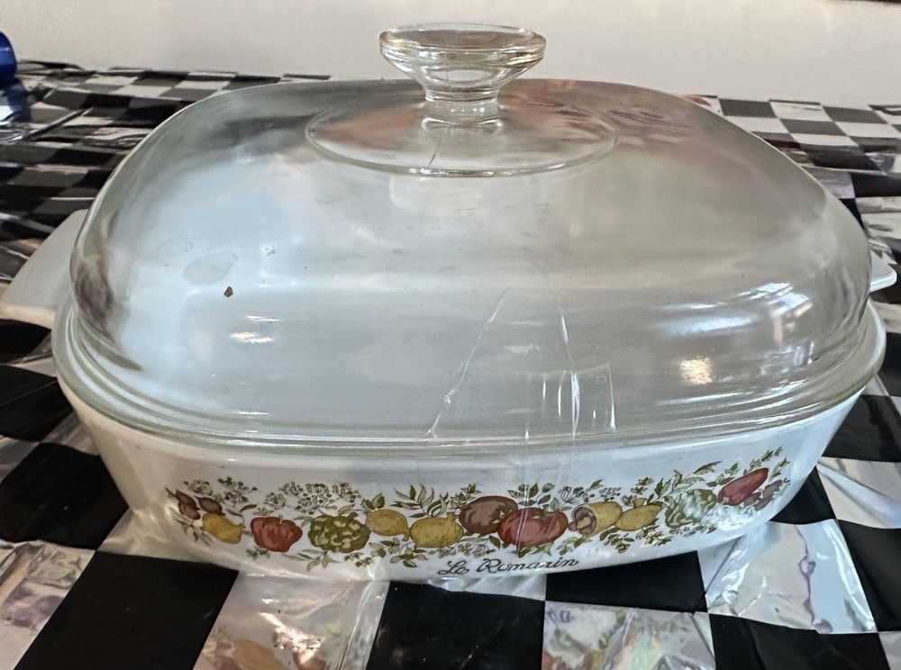 Vintage Corning Ware LE ROMARIN Casserole Dish Spice Of Life A-10-B Rare