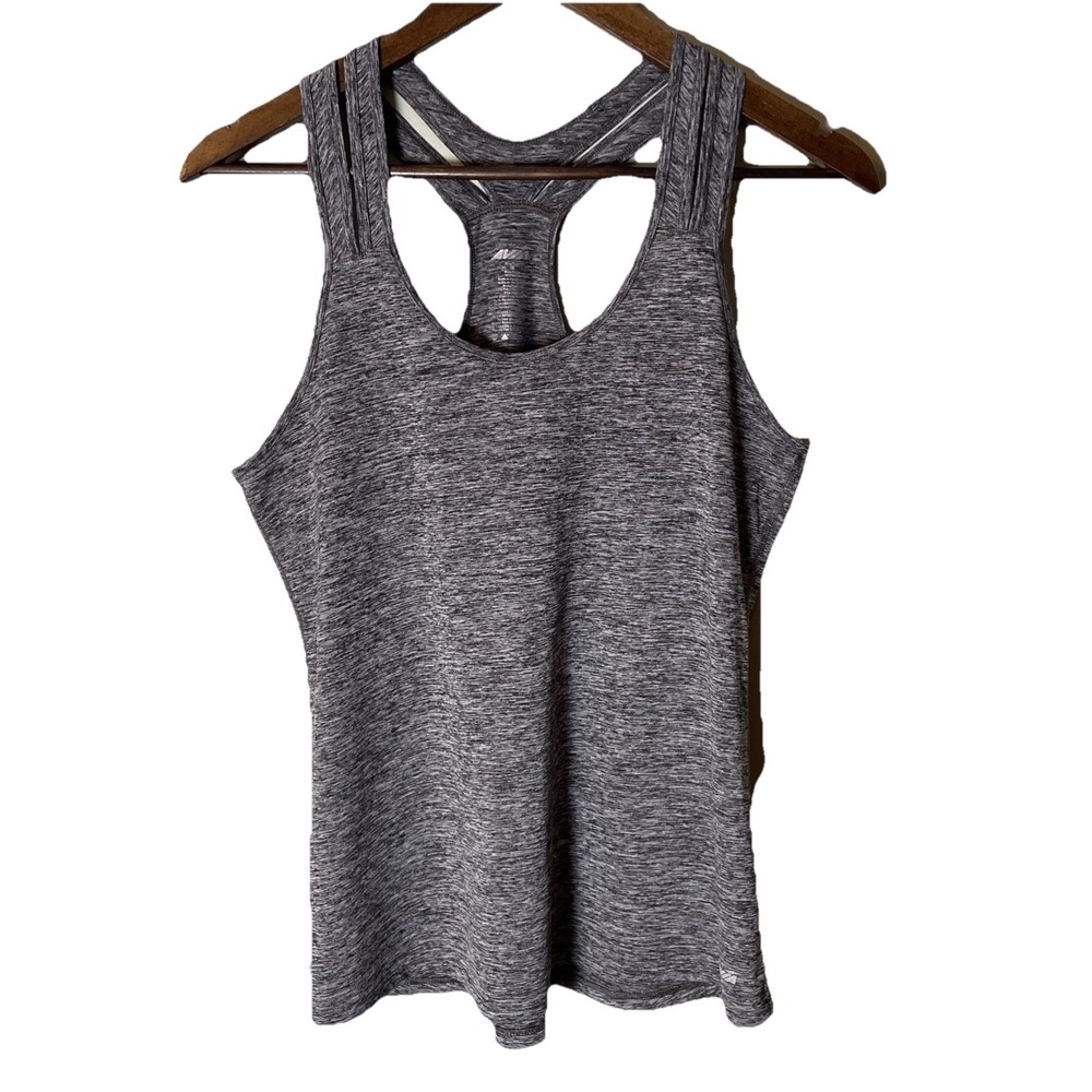 Avia Gray Racerback Tank Top Women’s Medium Gym Yoga Workout Exercise