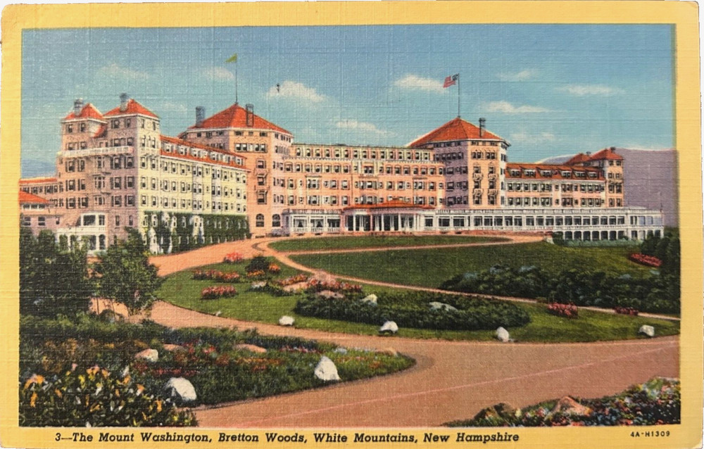 Vintage postcard: The Mt Washington, Bretton Woods, White Mountains, NH, posted
