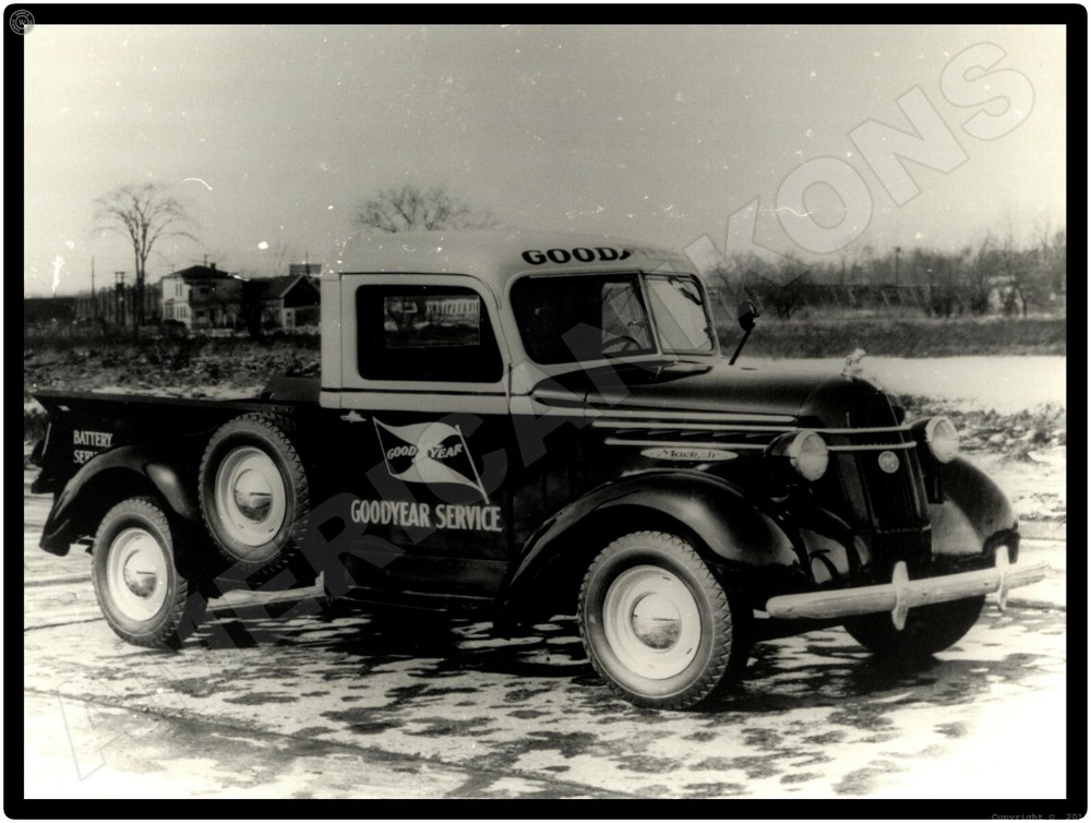 Mack Trucks AC New Metal Sign: 1937 Junior Model Goodyear Tires Service Pickup