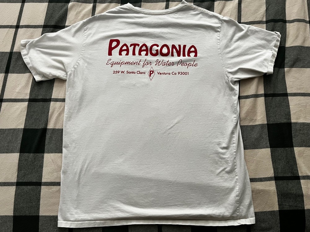 Patagonia Men's Water People Organic Pocket T-Shirt, Undyed Natural (Size Large)
