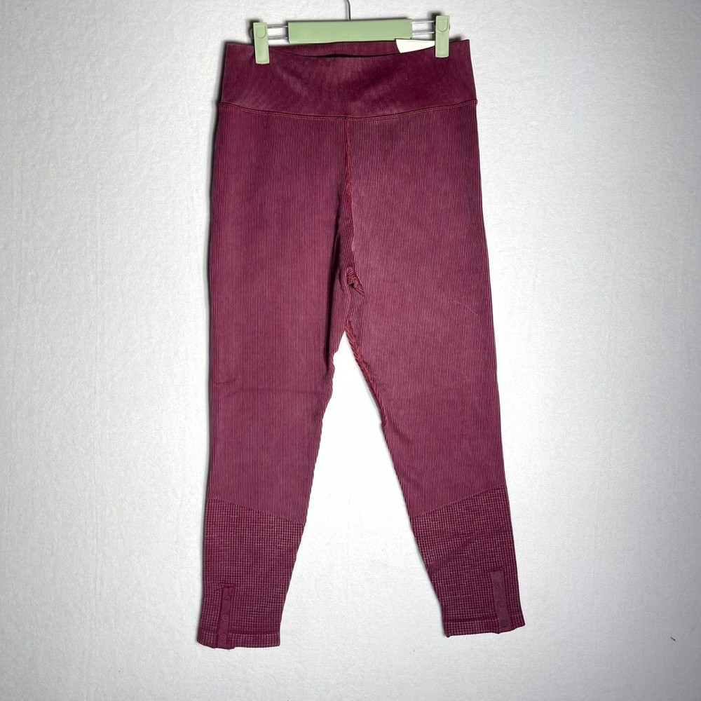 NWT Aerie Offline Ribbed 7/8 Hi-Rise Leggings Dark Red XXL