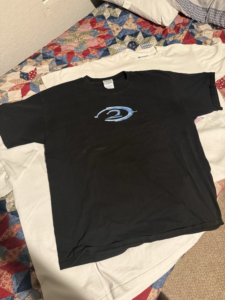 Vintage 2004 Halo 2 Go Earth Shirt Xbox Bungie Promo Video Game Tee Y2K Chief