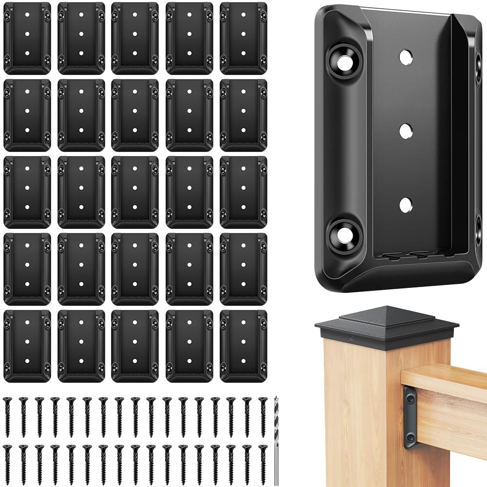 40 PCS Deck Railing Bracket Connectors for 2x4 (Actual 1.5”x3.5”) Wood Deck-NEW