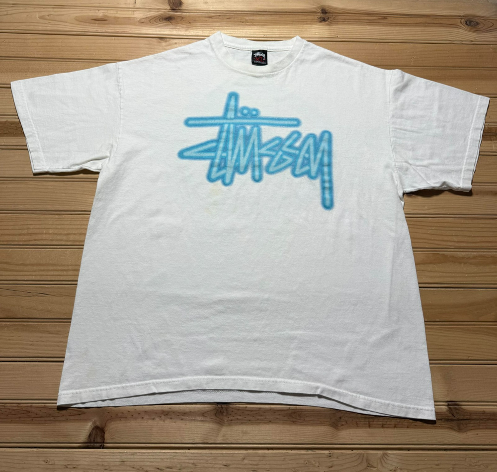 Vintage 90s Y2K Stussy Big Logo Streetwear Hip Hop Skate Urban Punk Shirt - XL