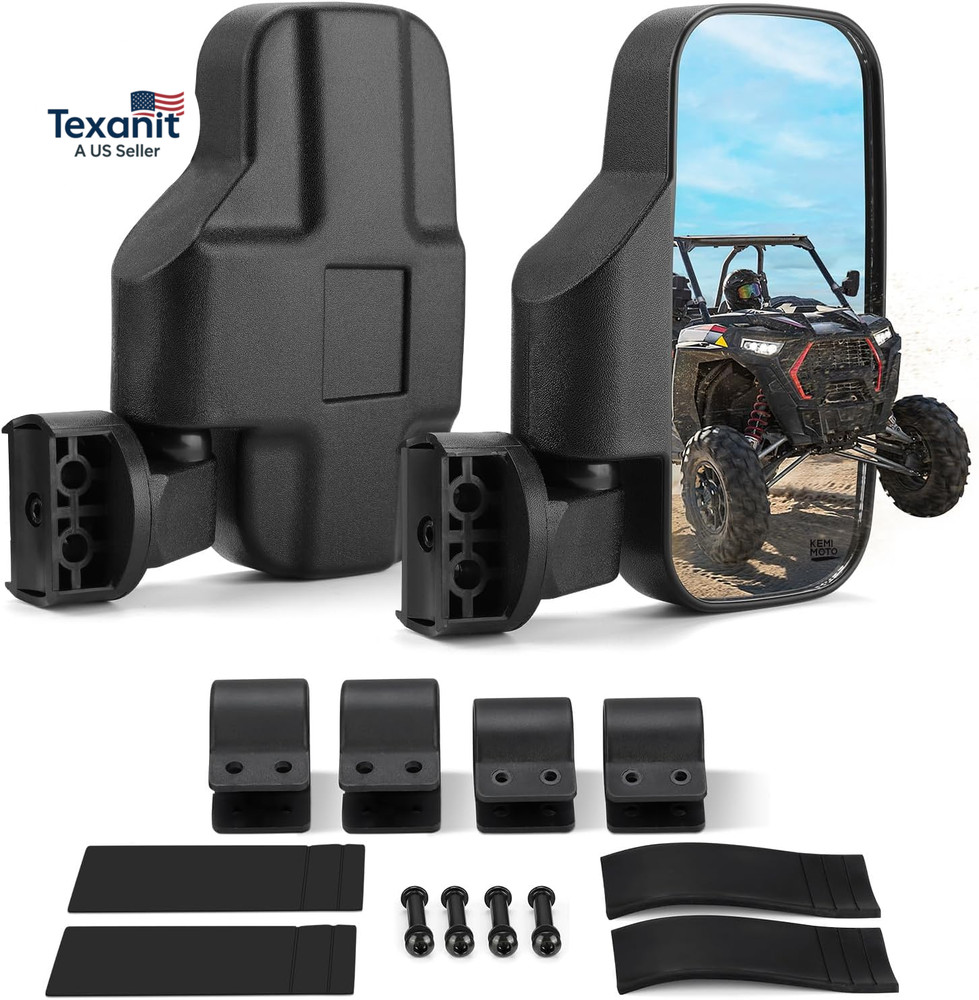UTV Mirrors UTV Side Mirrors Fits 1.6 Inch to 2 Inch Roll Cage Compatible with P